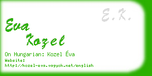 eva kozel business card